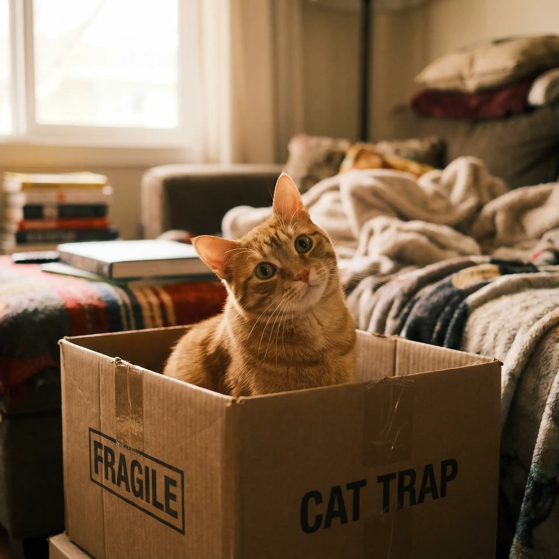 橘猫躲在纸箱里 - 英雄联盟领皮肤