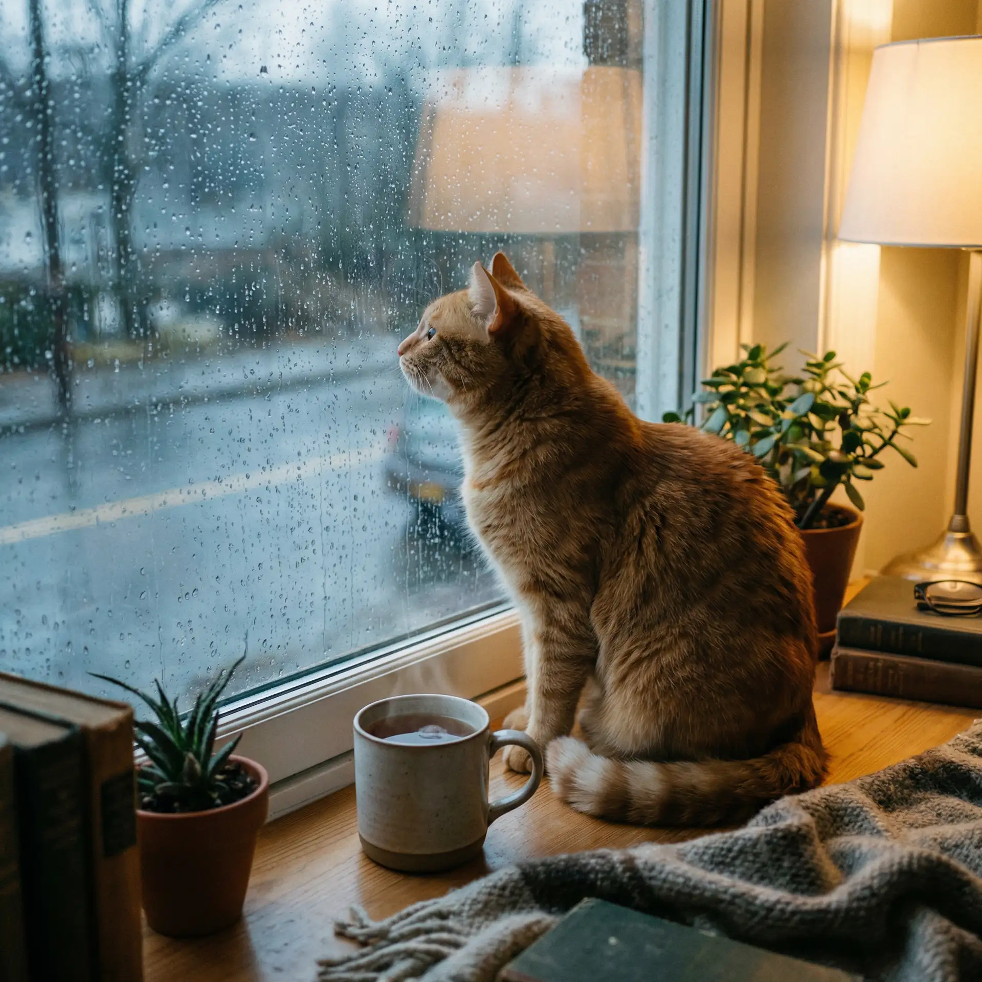 猫咪望着窗外的雨 - 英雄联盟领皮肤